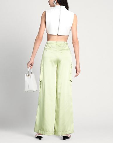Woman Pants Light green Size 6 Polyester, Elastane