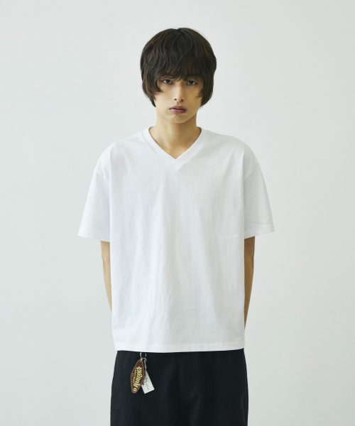 Crop V-Neck Short Sleeve T Shirt
