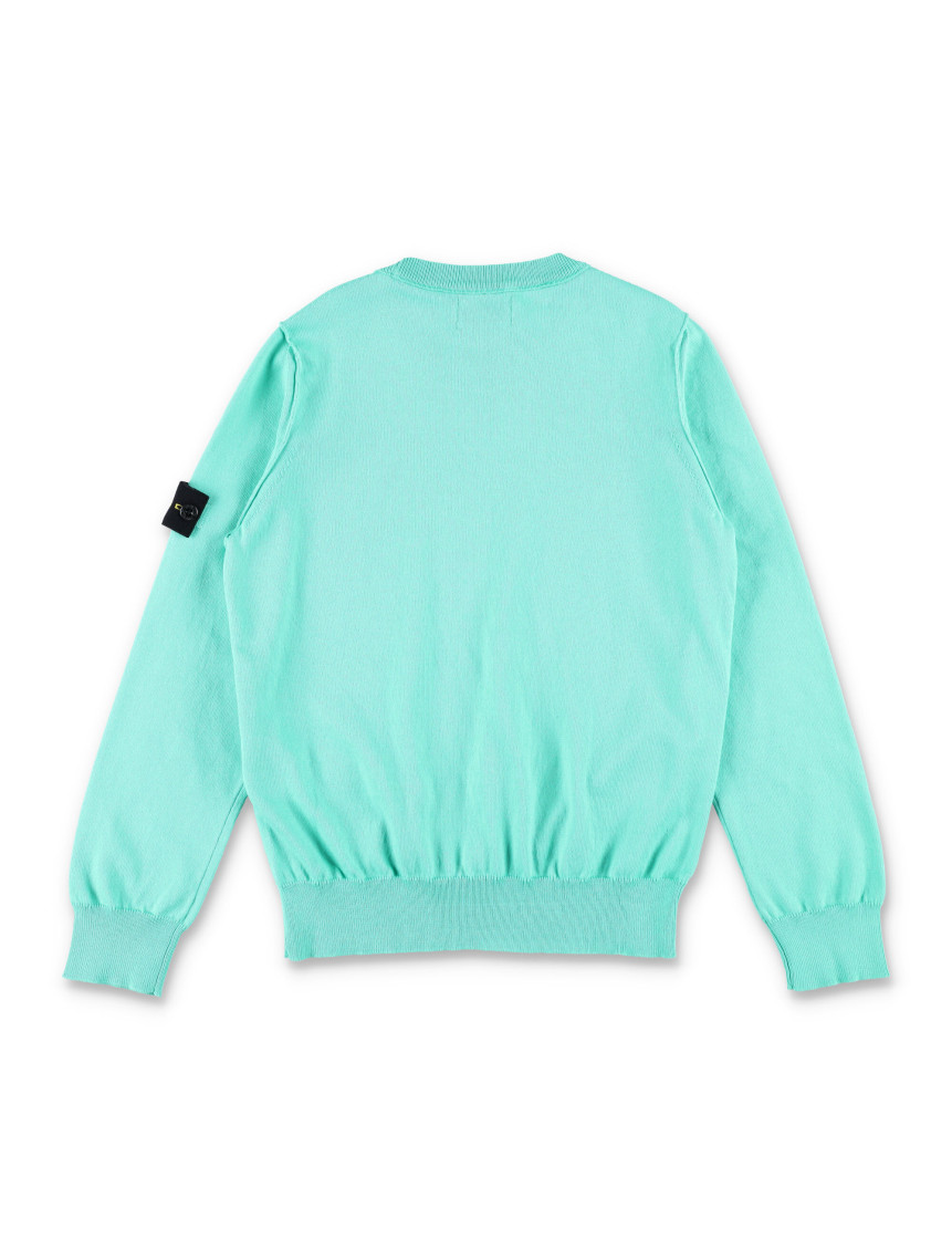 Boys Turquoise Knit Sweatshirt
