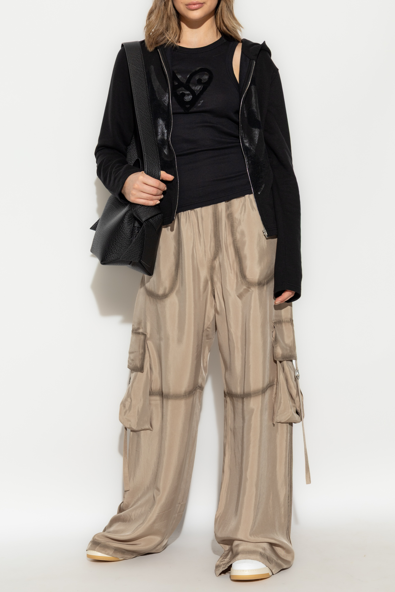 Acne Studios Top With Logo, Women's, Black