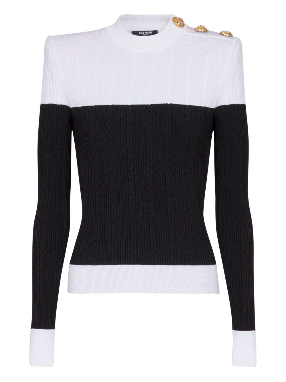 Balmain two-tone jumper - Black