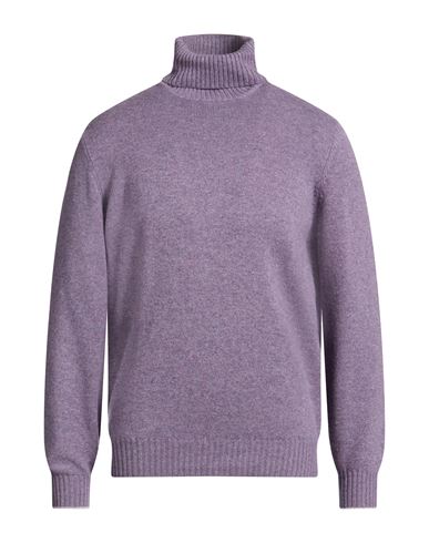 Man Turtleneck Purple Size 40 Cashmere
