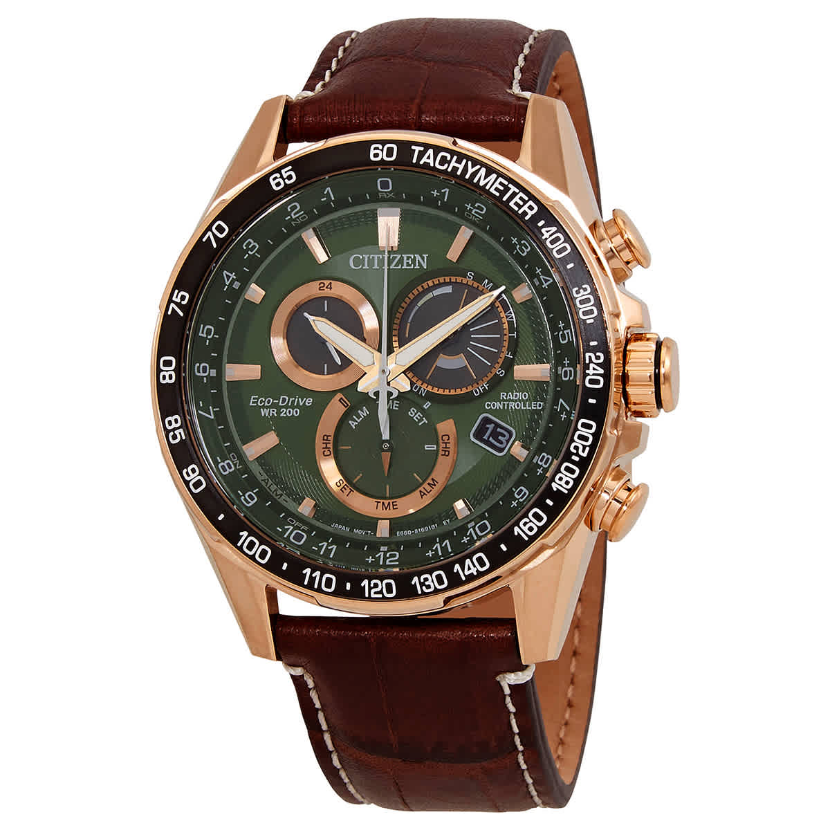 PCAT World Time Chronograph Green Dial Mens Watch CB5919-00X