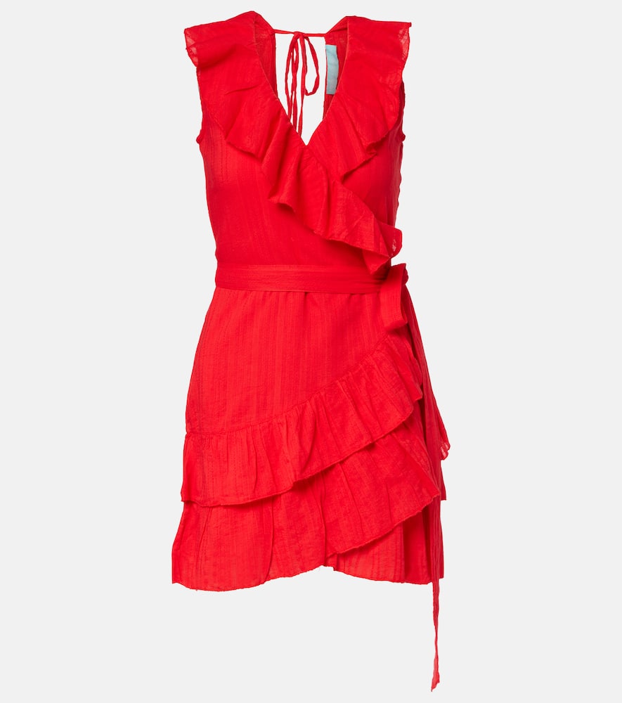 Molly ruffled cotton wrap dress