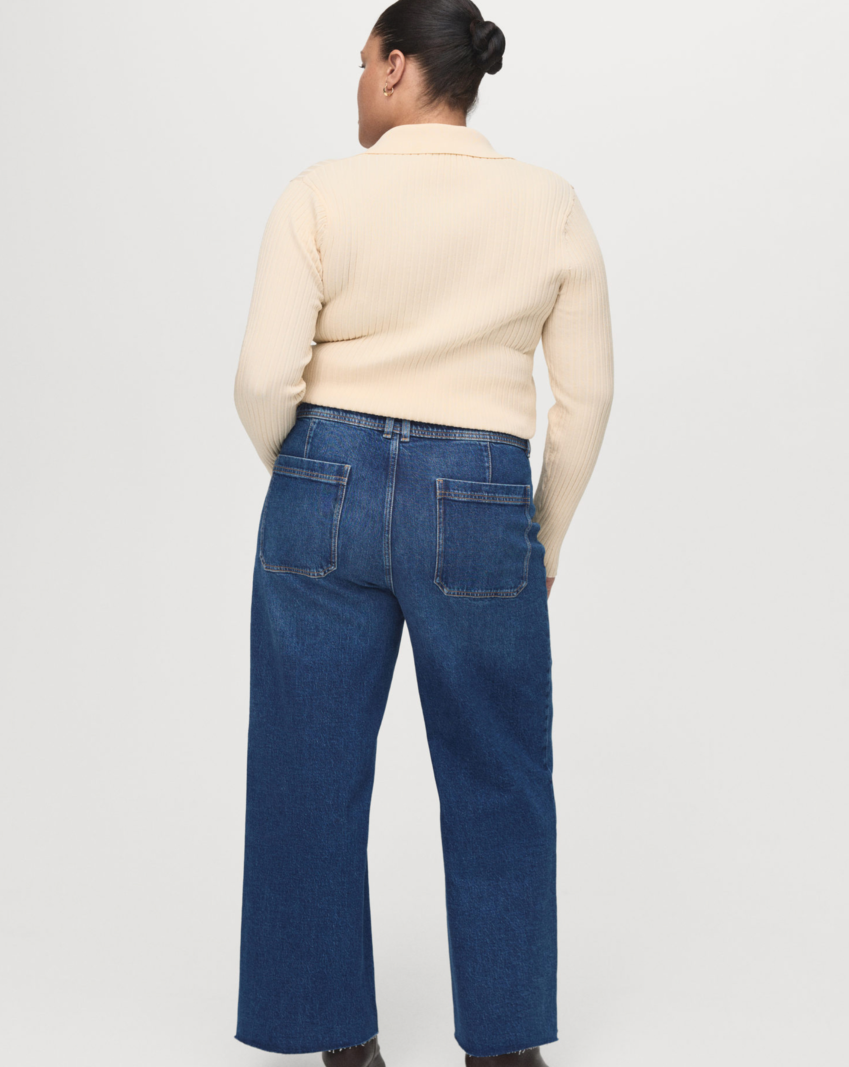 Mango High Waisted Culotte Jean