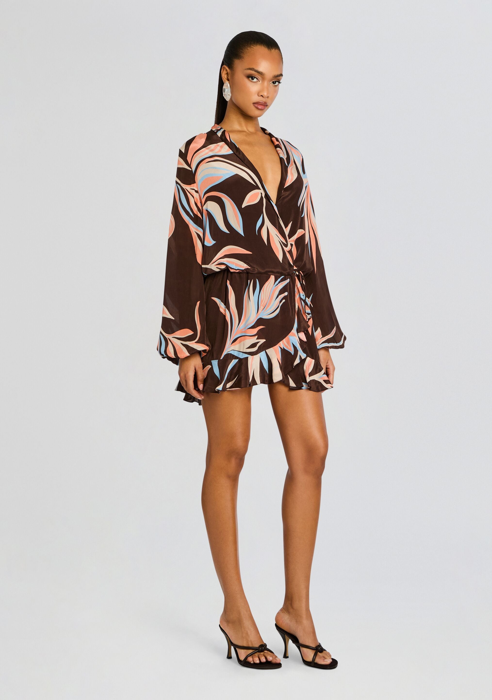 Front Wrap Mini Dress