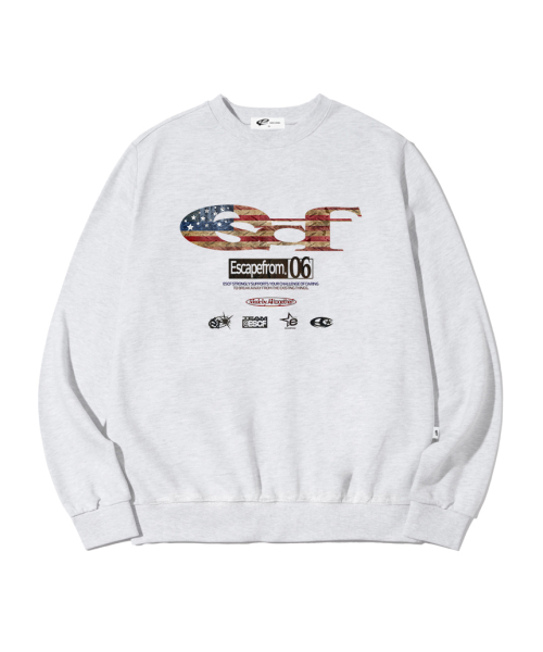 Vintage Flag ESCF Logo Collage Print Sweatshirt
