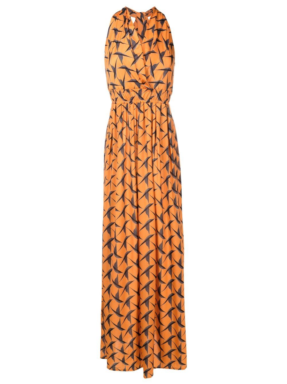 Vênus halterneck long dress - Orange