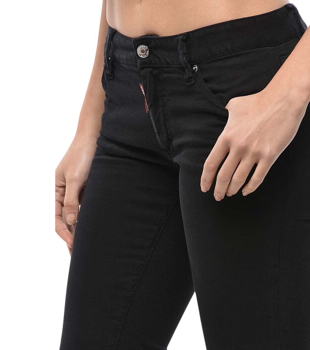 Black Skinny Flat Front Pants