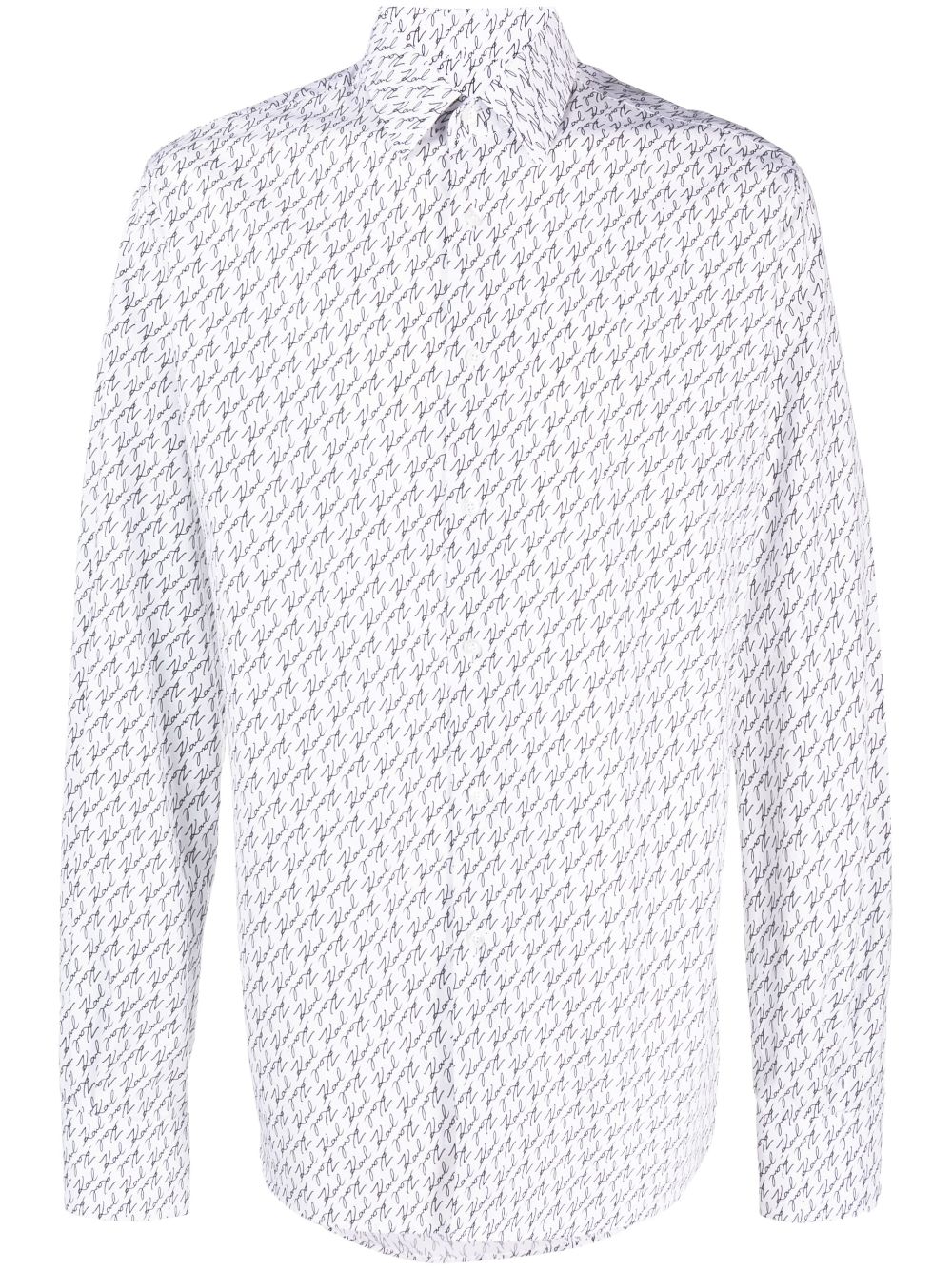 Karl Signature cotton shirt - Black