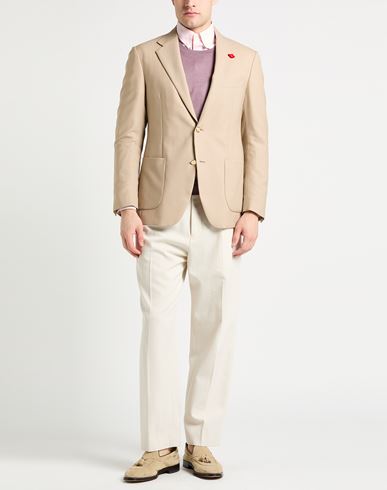 Man Blazer Beige Size 36 Virgin Wool