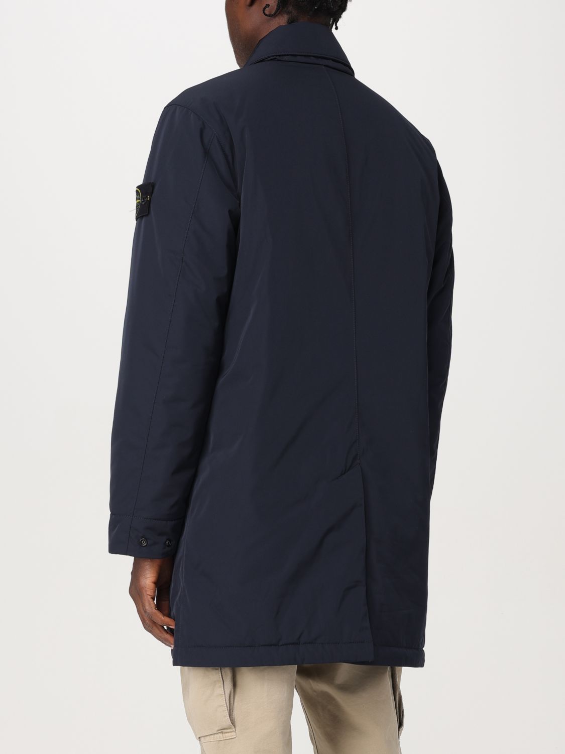 Micro-twill PrimaLoft-padded coat - Blue