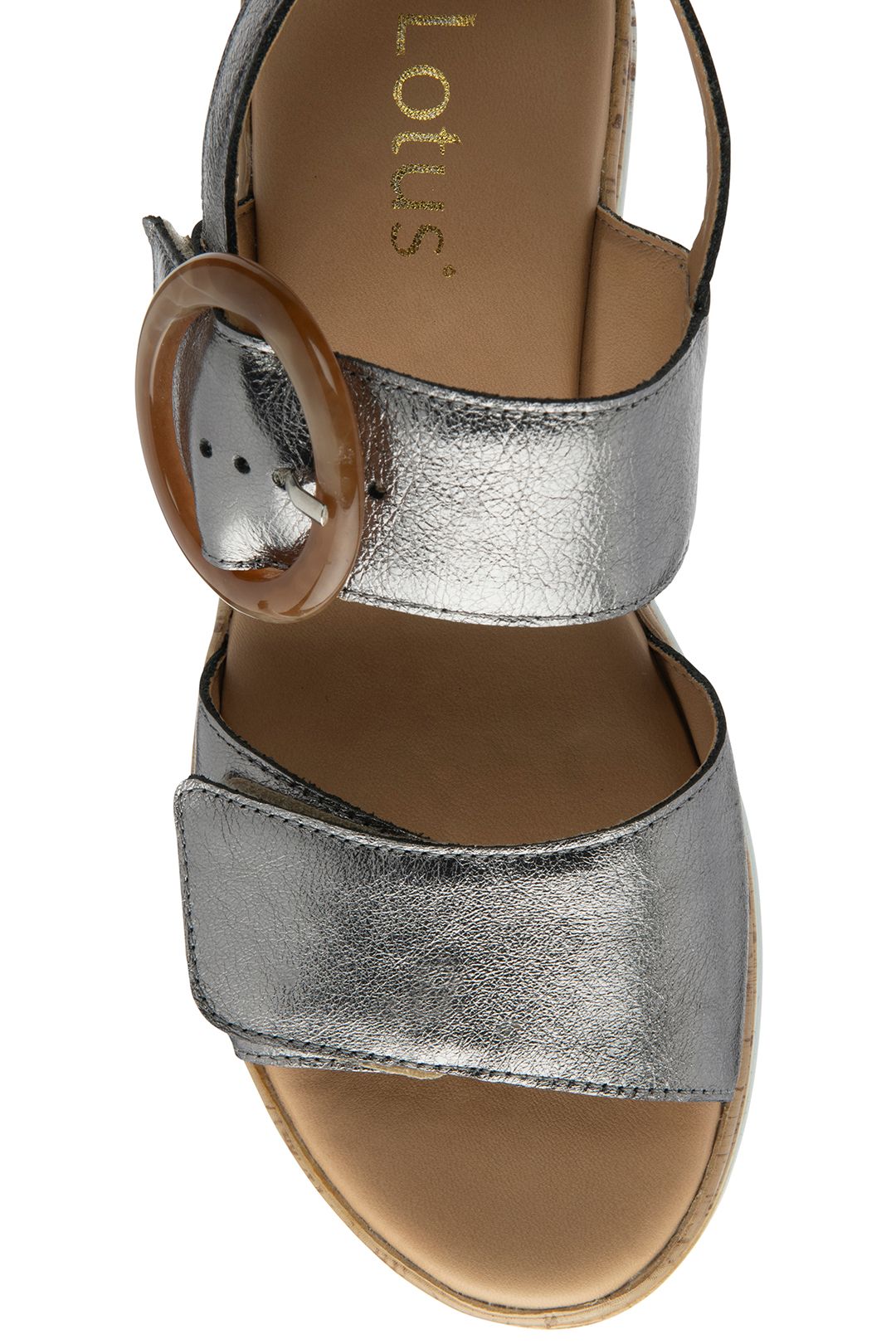 Lotus 'cammie' Wedge Sandals In Silver