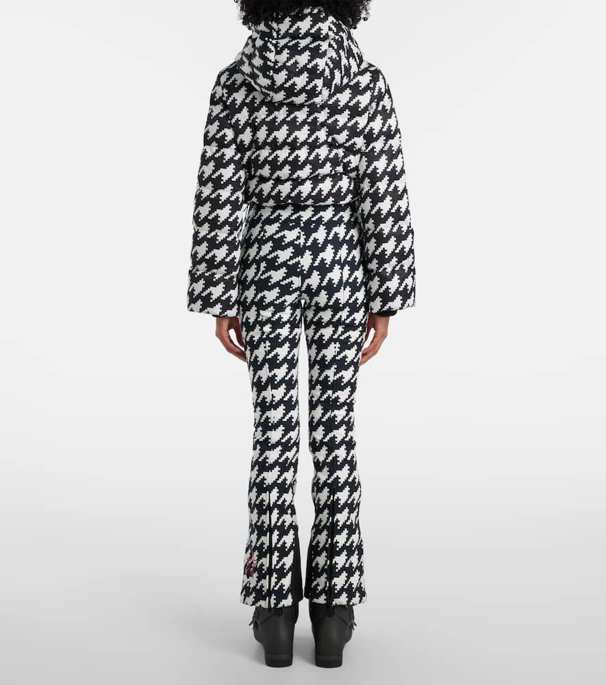Polar houndstooth ski suit