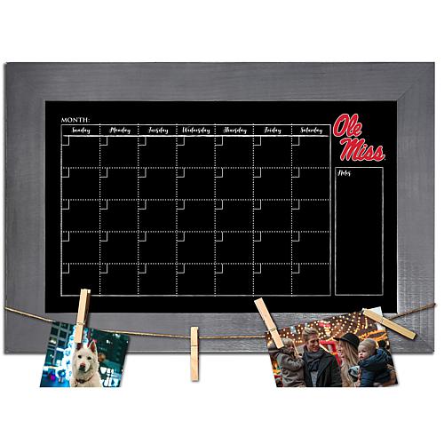 Officially Licensed NCAA Ole Miss Monthly Chalkboard w/ Clothespins