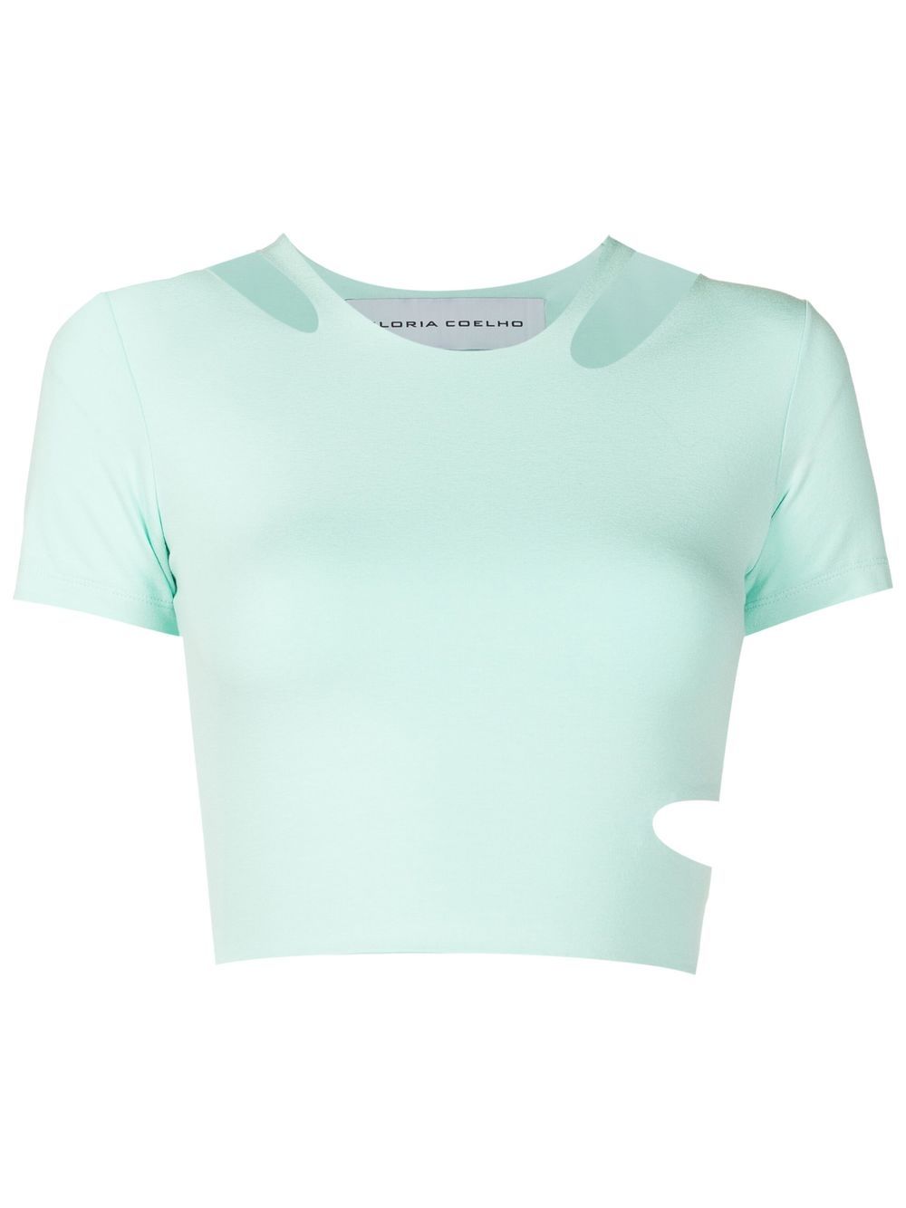 Cropped cut-out detail top - Green