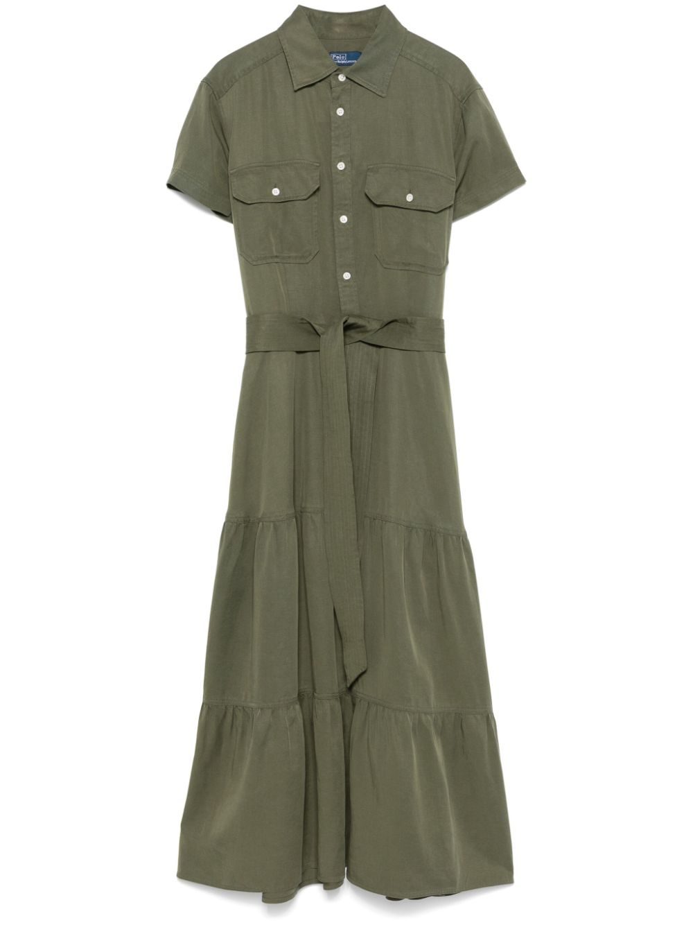Tiered midi dress - Green