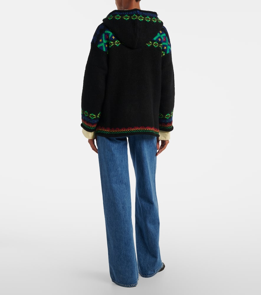 Hooded wool sweater