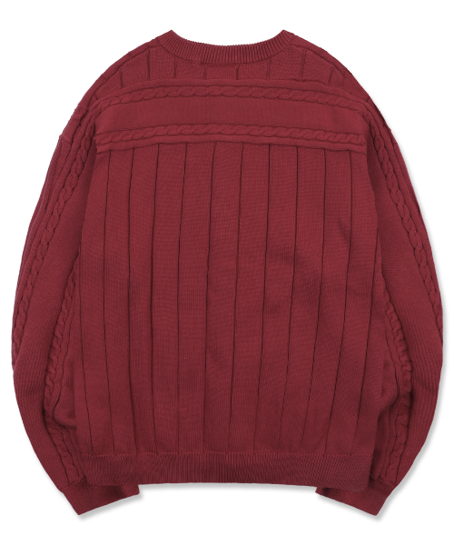XTK178 Metal Button Round Knit Cardigan