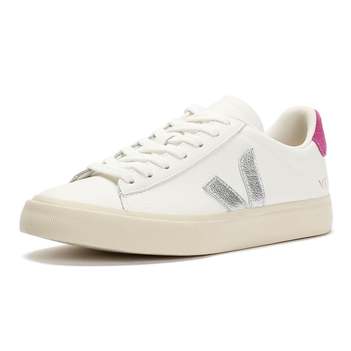 Veja Campo Leather Women's White/Silver/Ultraviolet Trainer