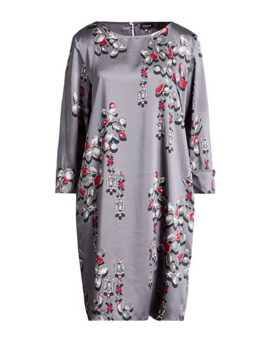 Woman Midi dress Grey Size 10 Polyester