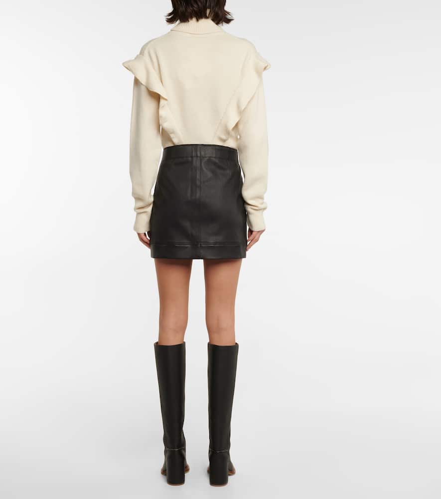 Linette leather miniskirt