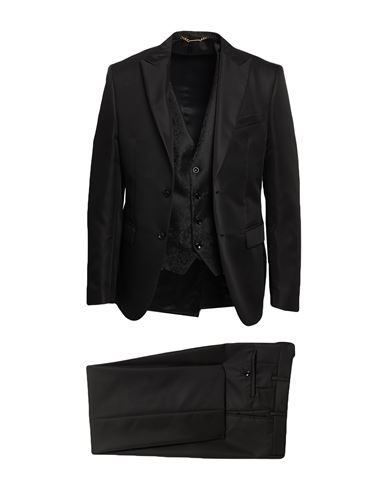 Man Suit Black Size 40 Acetate, Polyester
