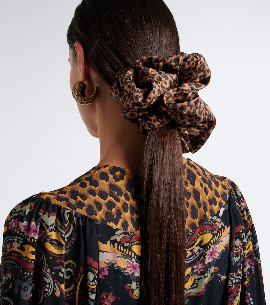 Leopard-print scrunchie