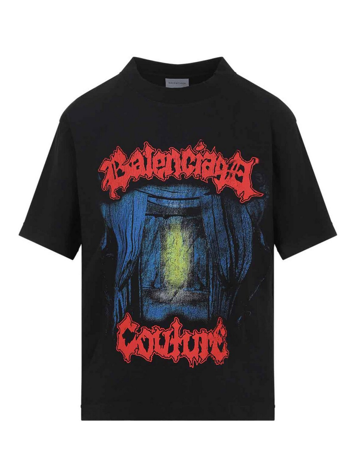 Balenciaga - medium fit graphic crew neck t shirt
