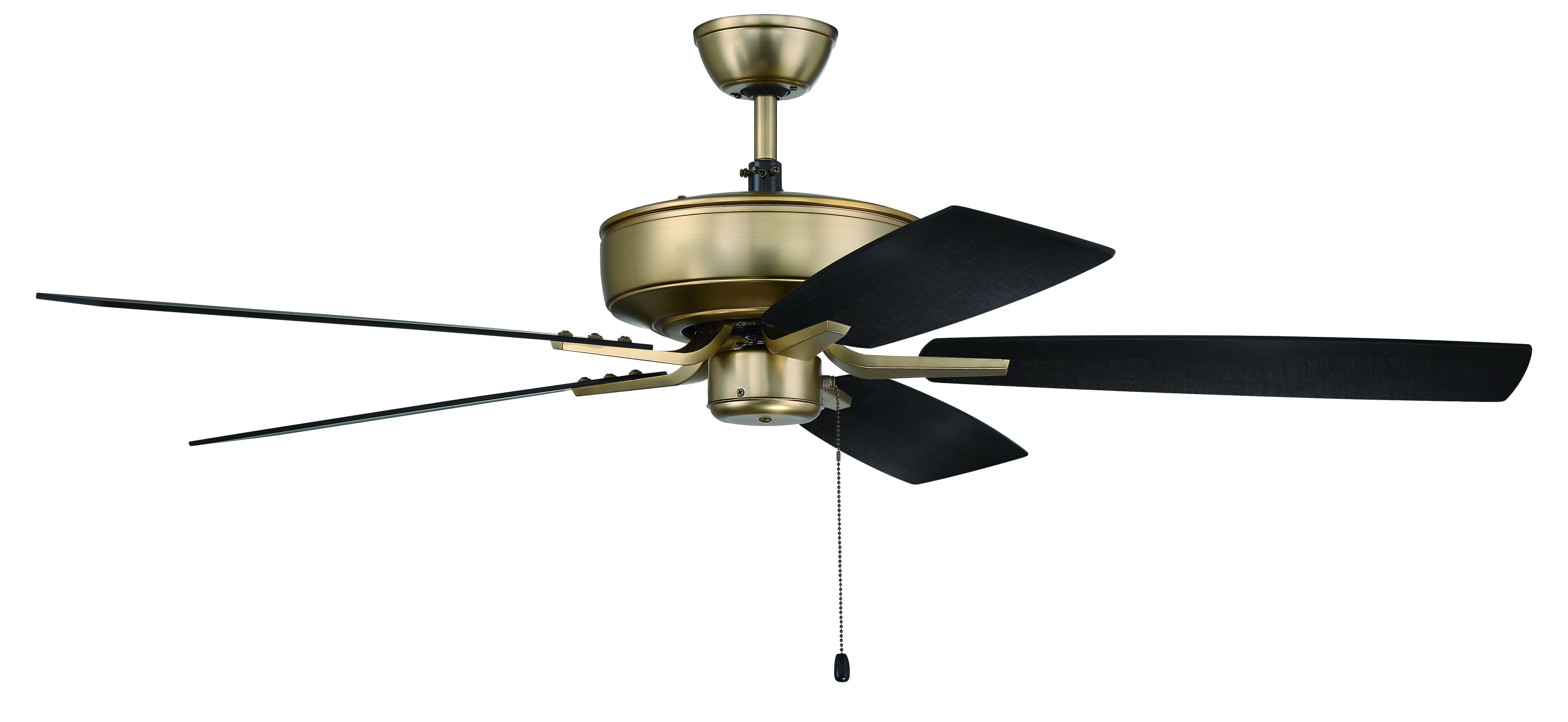 Satin Brass 52"Ceiling Fan from the Pro Plus 52 Fan Collection