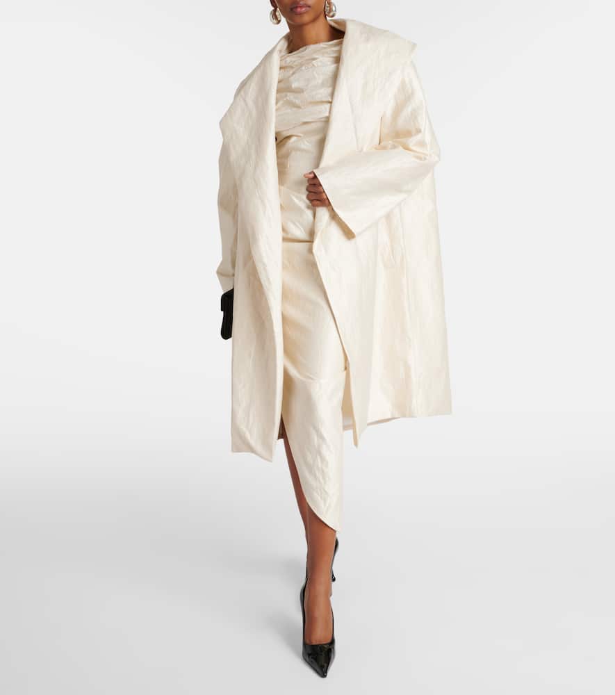 Sparkling cotton-blend coat