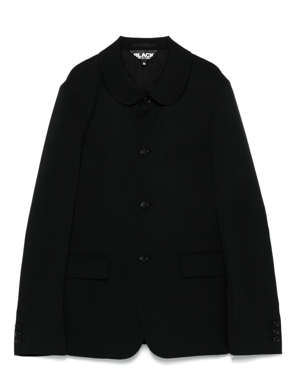 Black Comme Des Garçons zip-detail blazer