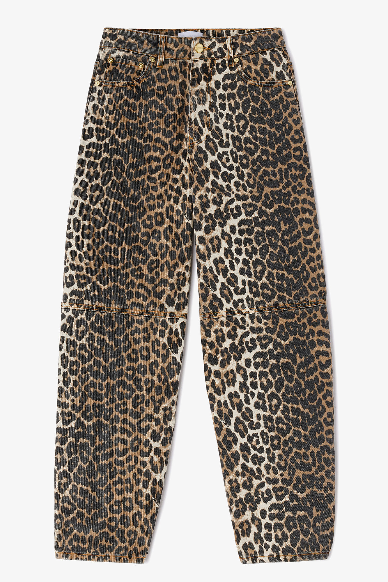Brown Leopard Printed Stary Jeans