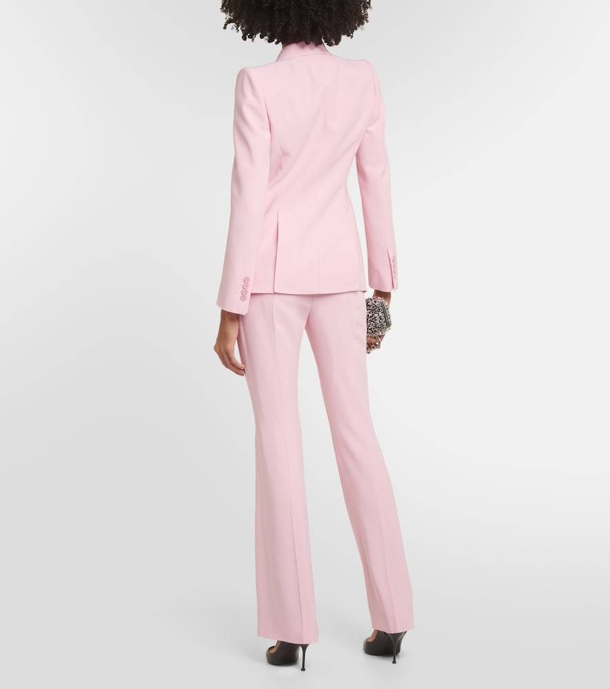 Asymmetric crêpe blazer