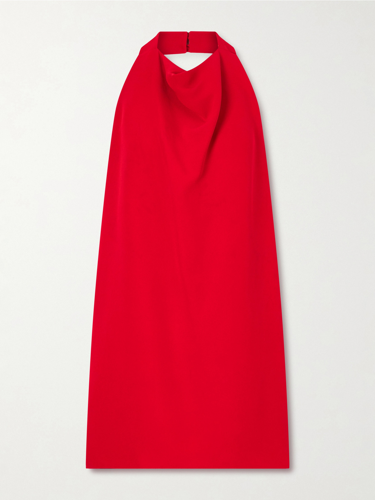 Draped Silk-cady Mini Dress - Red