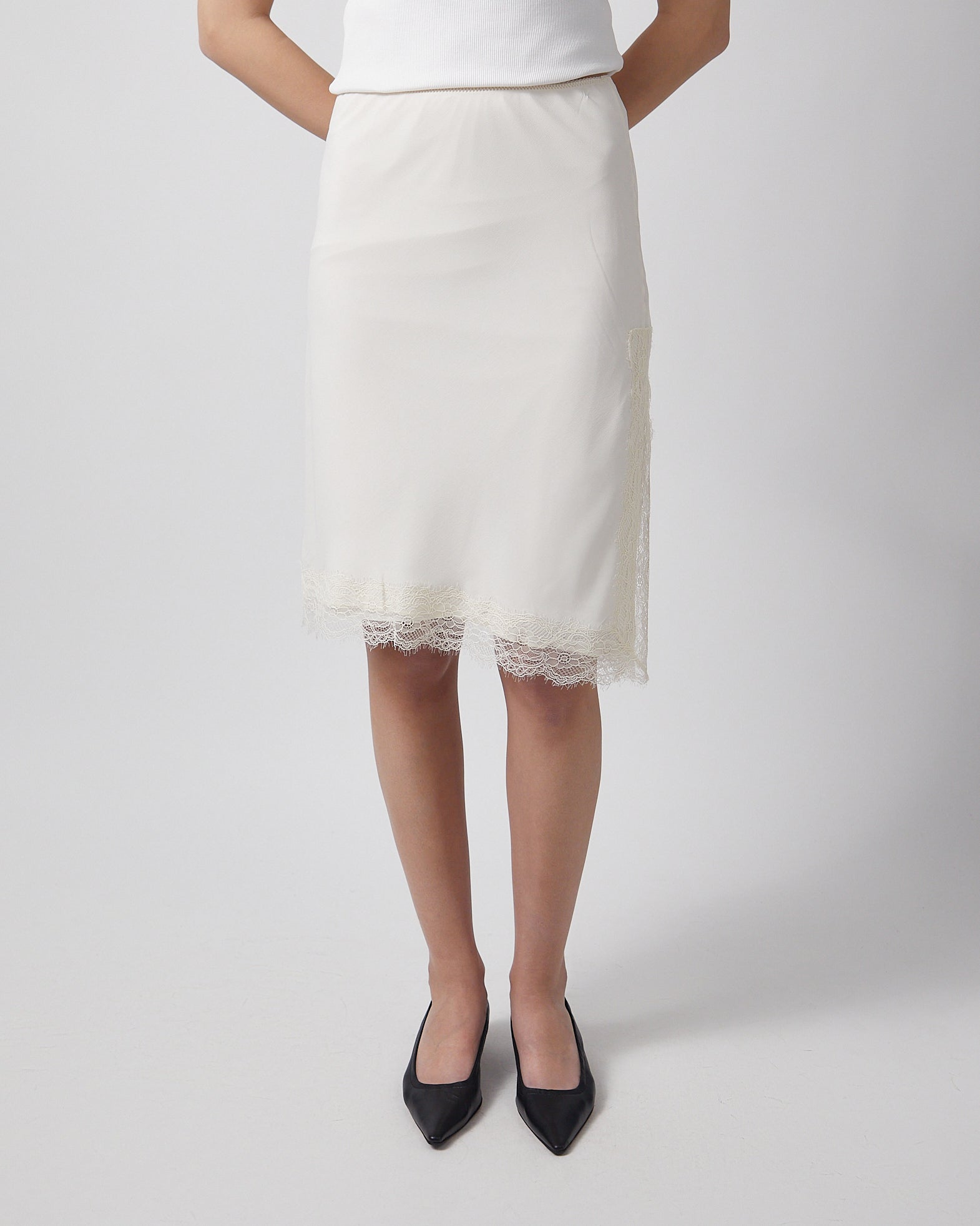 Róhe Skirt Lace Offwhite