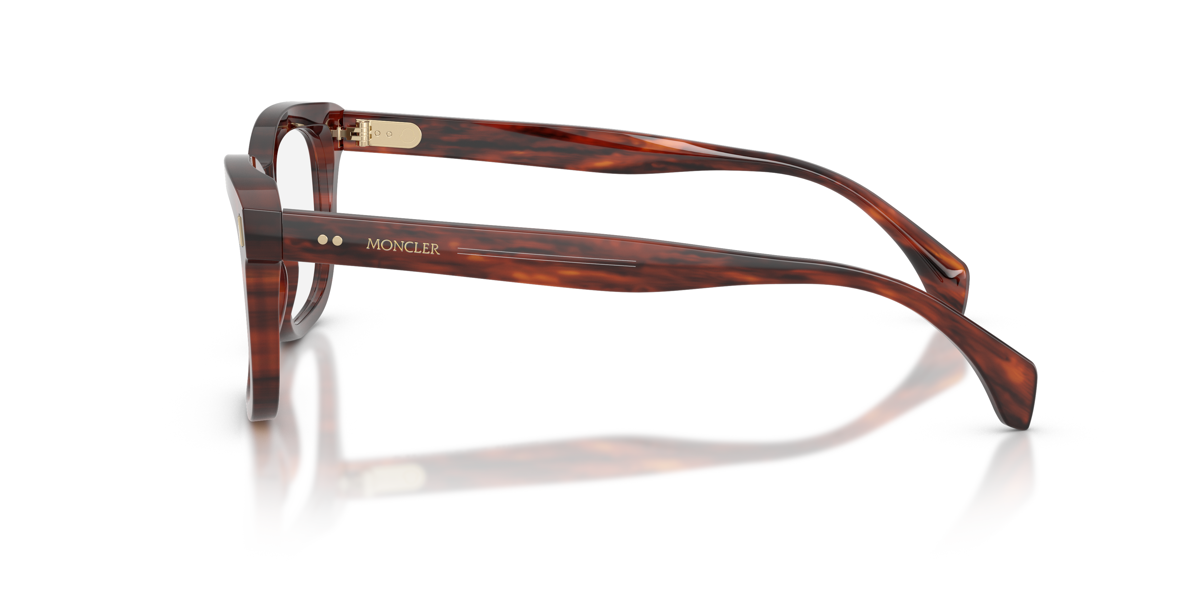 Moncler Unisex Moncler ME2019 3034 Monturas ópticas Acetato Tortuga Transparente Cuadrada Norma