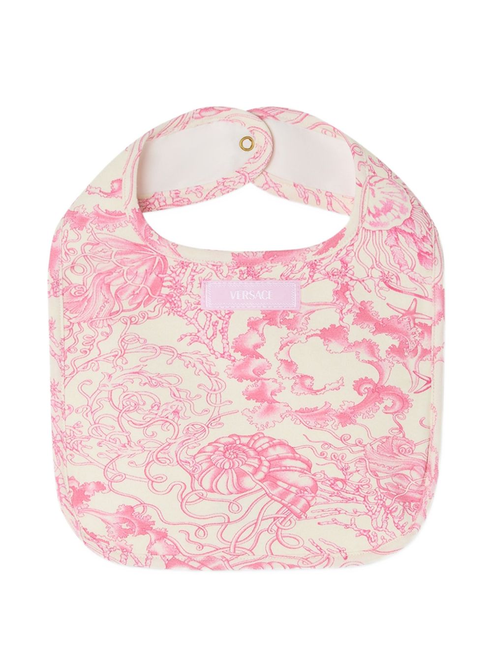 Versace Kids Underwater Barocco bib - Pink
