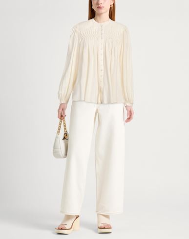 Marant Étoile Woman Shirt Beige Size 2 Cotton, Viscose