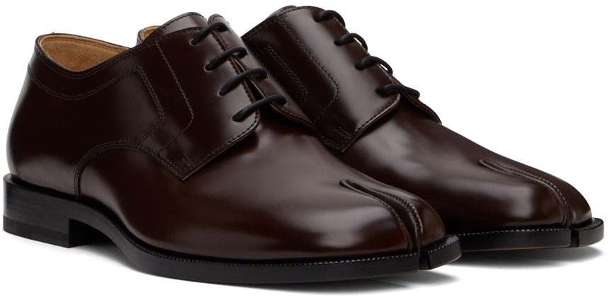Maison Margiela Brown Tabi Lace-Up Oxfords
