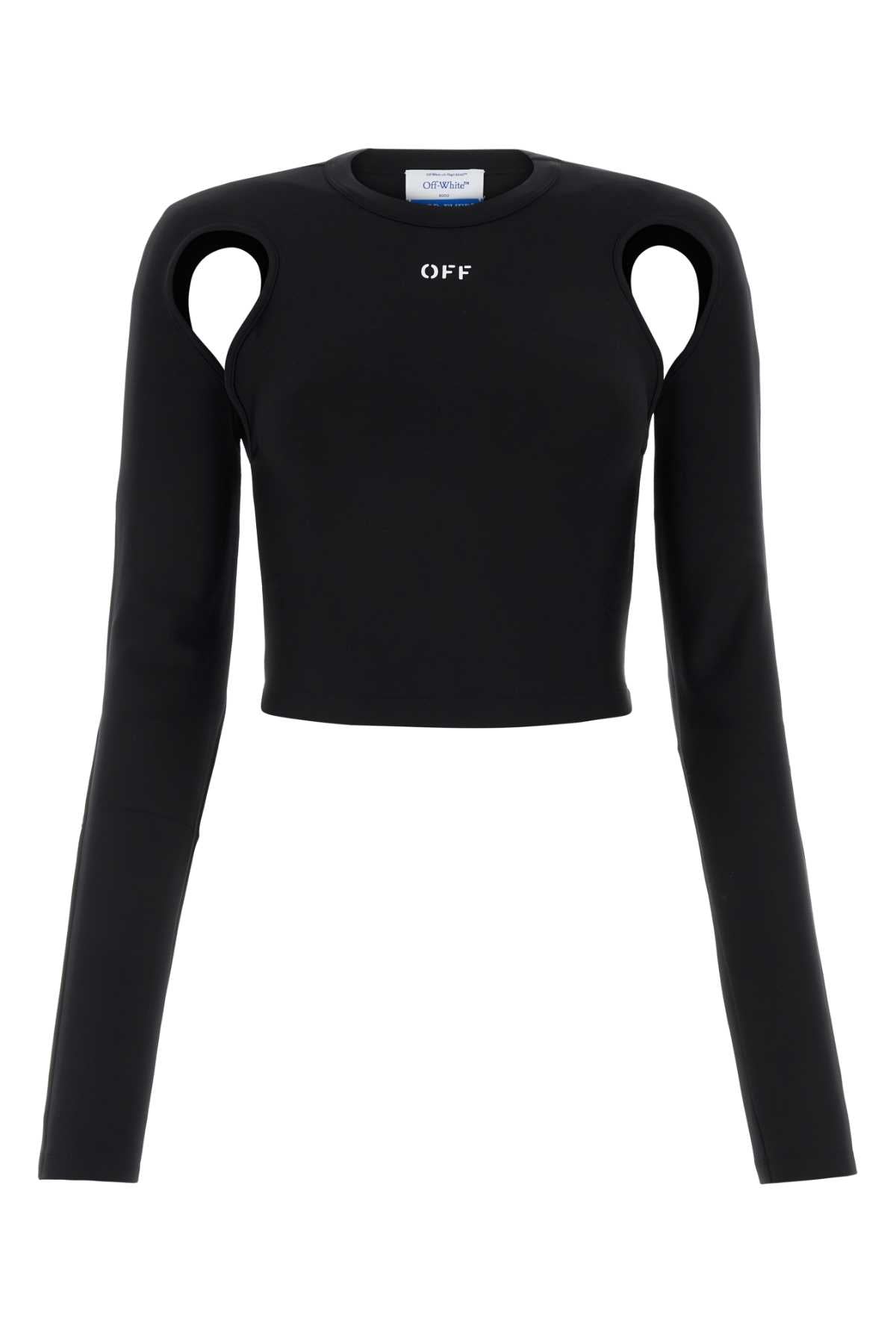 Shoulder Cutout Top — Black