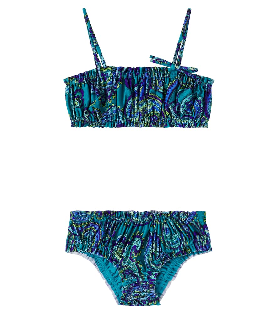 Paisley ruched bikini