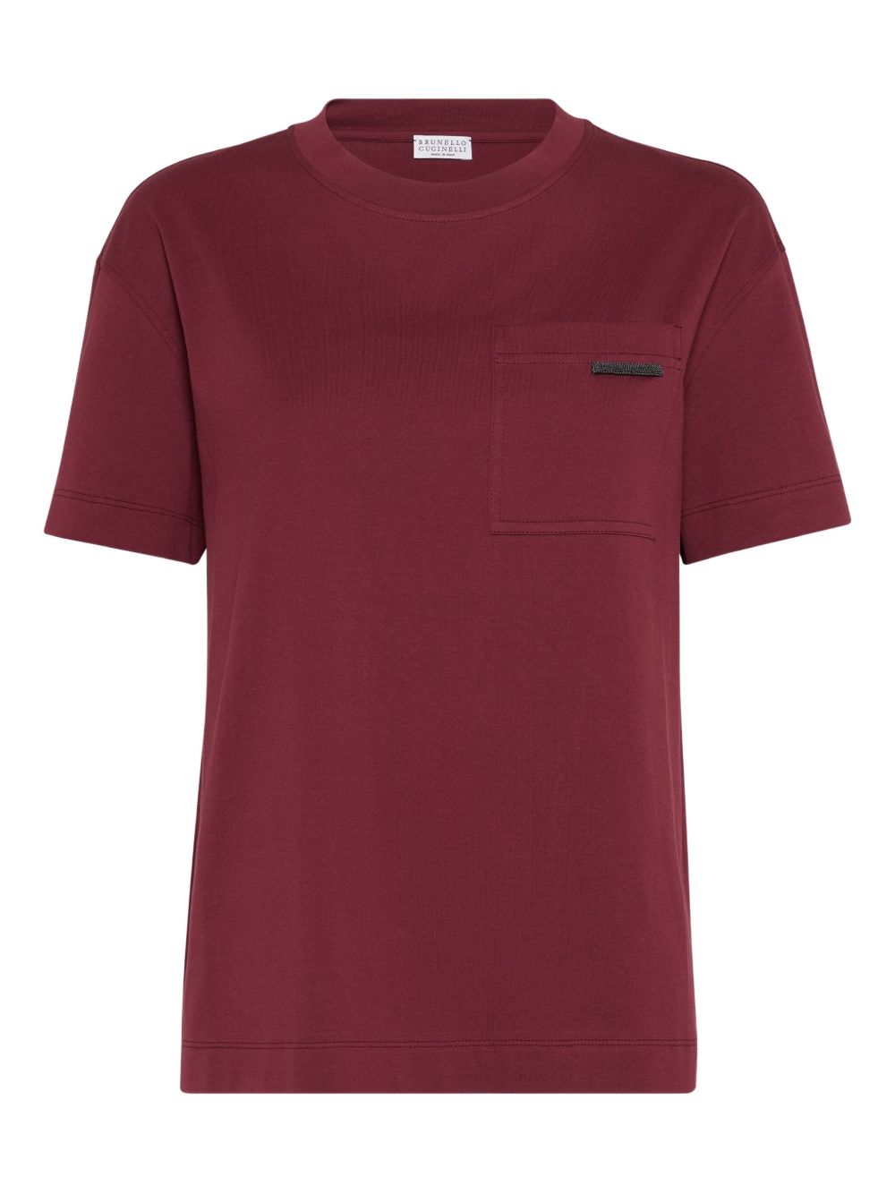 Monili-detail T-shirt - Red