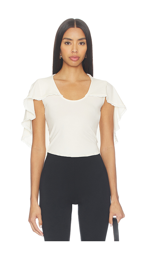 The Line by K Piers Cape Top in Cream. L. Also in