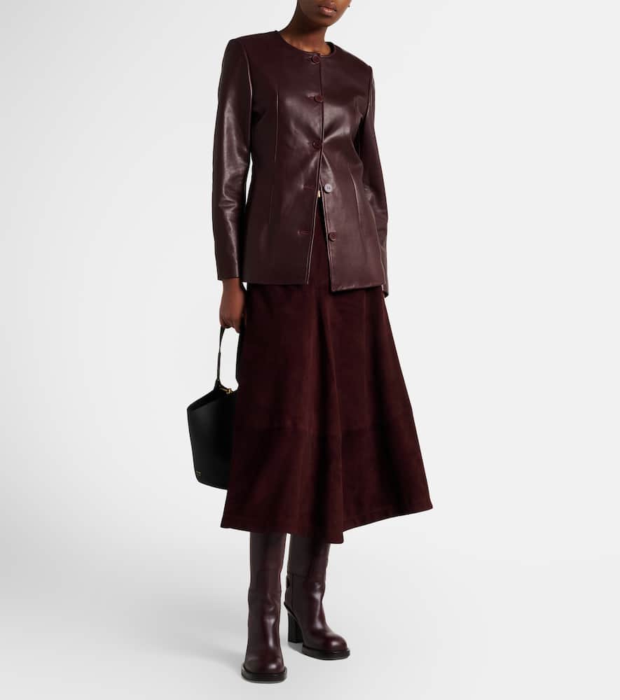 Maud leather blazer