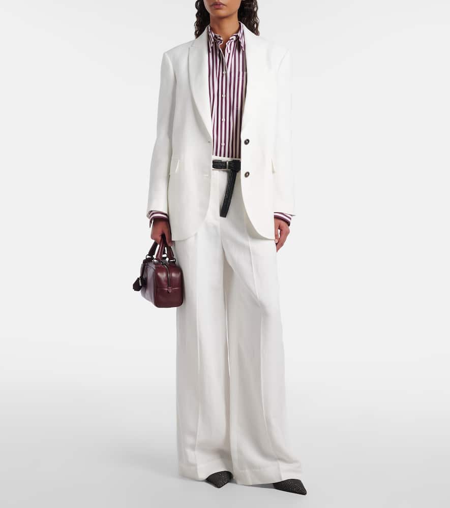 High-rise wide-leg pants