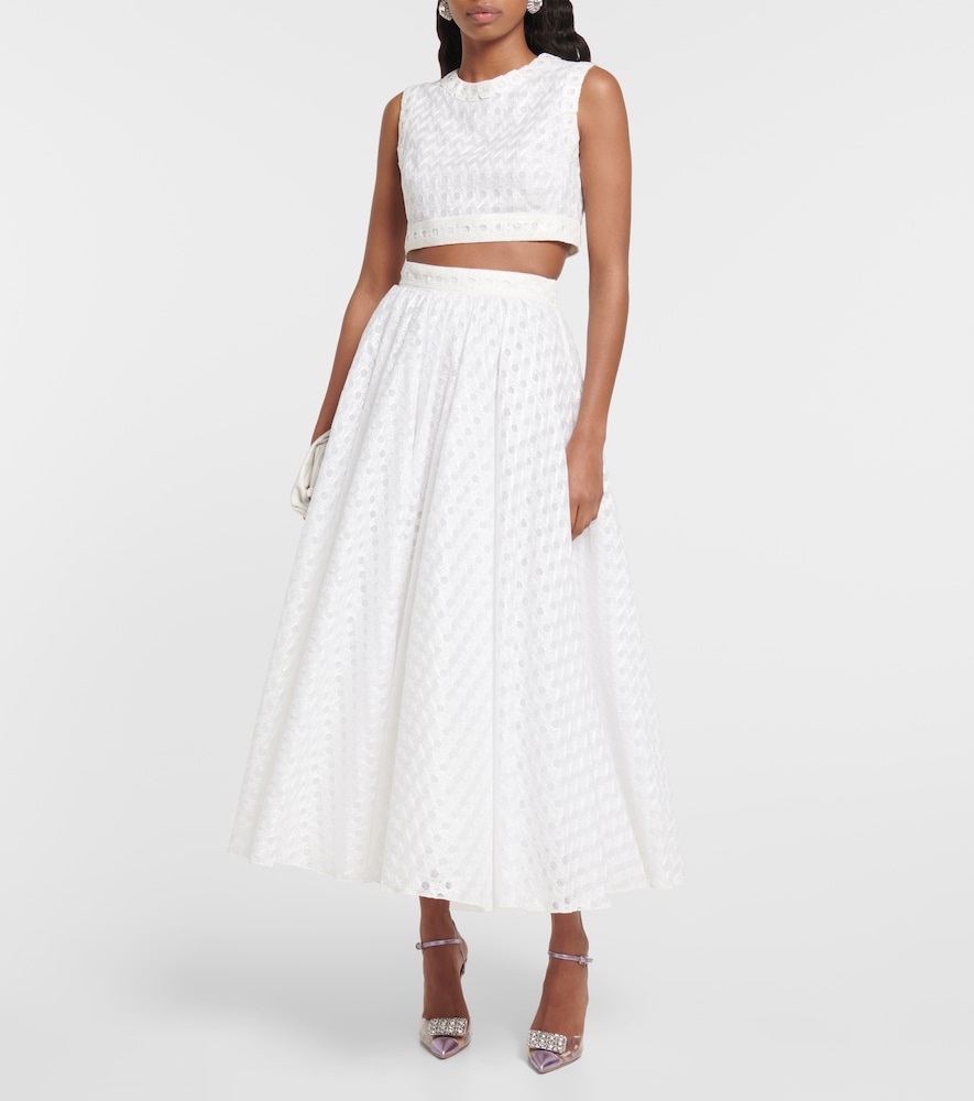 Macramé midi skirt