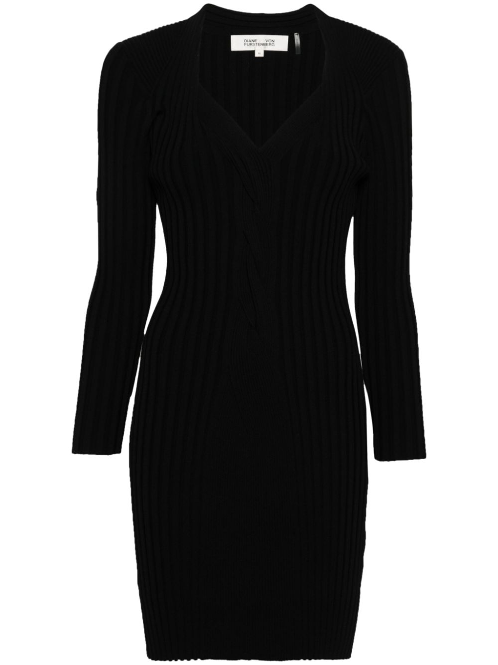 Vernoique ribbed midi dress - Black