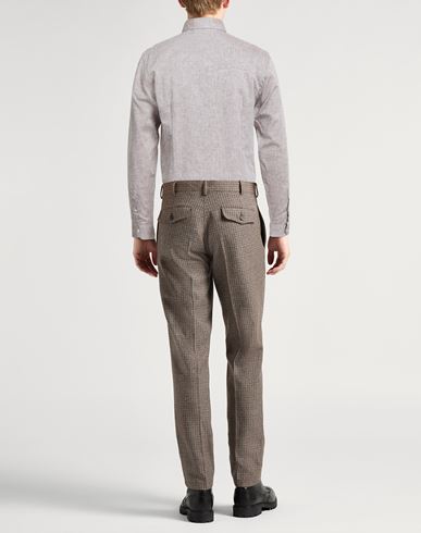 Man Shirt Taupe Size 15 ½ Linen, Cotton