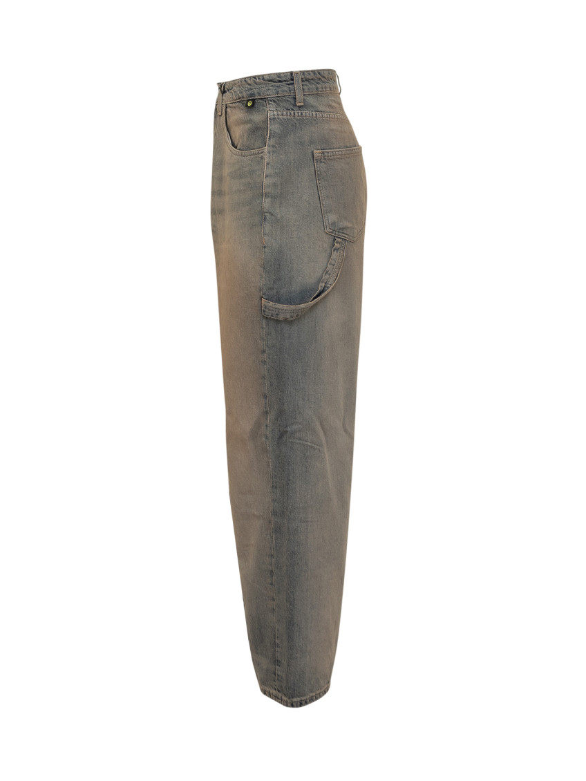 Blue Relaxed Mid Rise Jeans